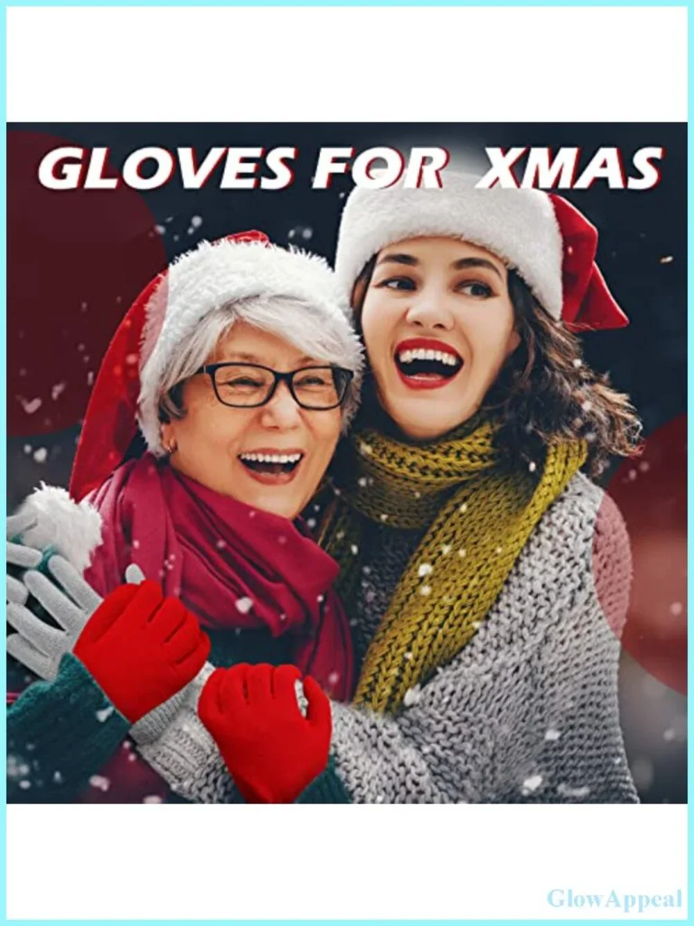 4 Pairs Stretchy Knit Winter Gloves with Full Finger & Ribbed Cuffs